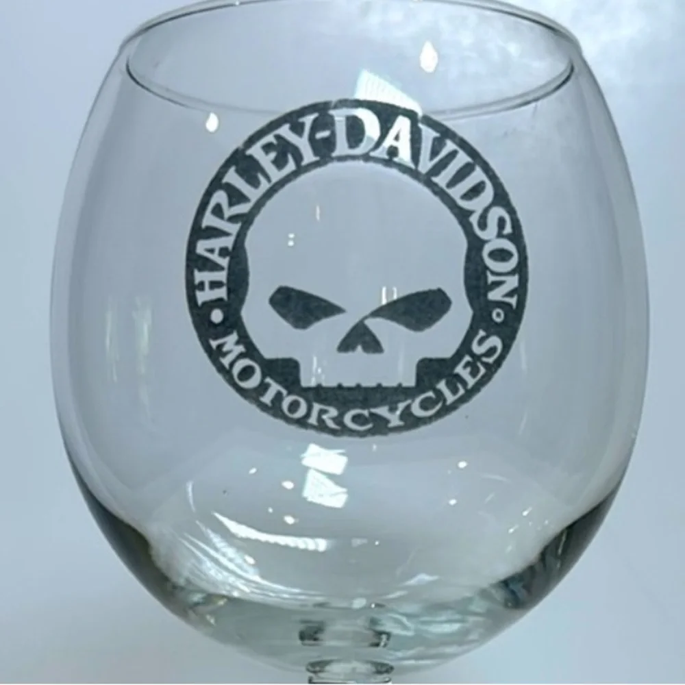 Harley-Davidson Motorcycles Willy G Skull 16oz Balloon Wine Glass